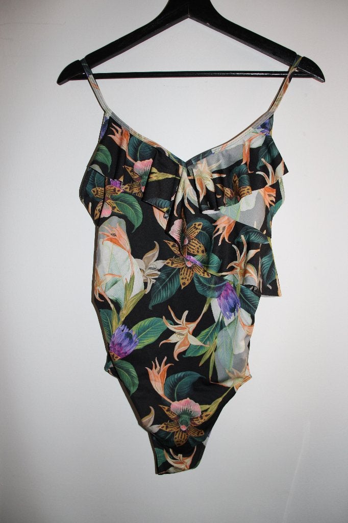 ZGAN Zwangerschap badpak van H&M - jungle S/36, H&M, Zwart, Ophalen of Verzenden, Zo goed als nieuw