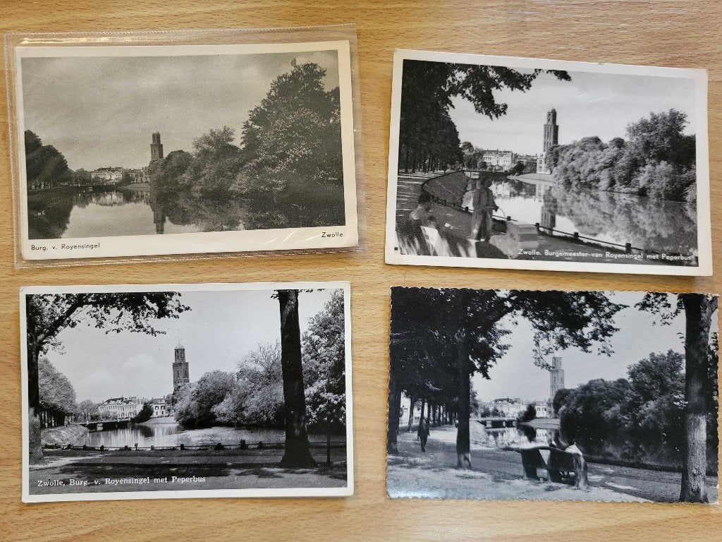 ansicht ZWOLLE Royensingel peperbus (4x), Verzenden, Voor 1920, Overijssel