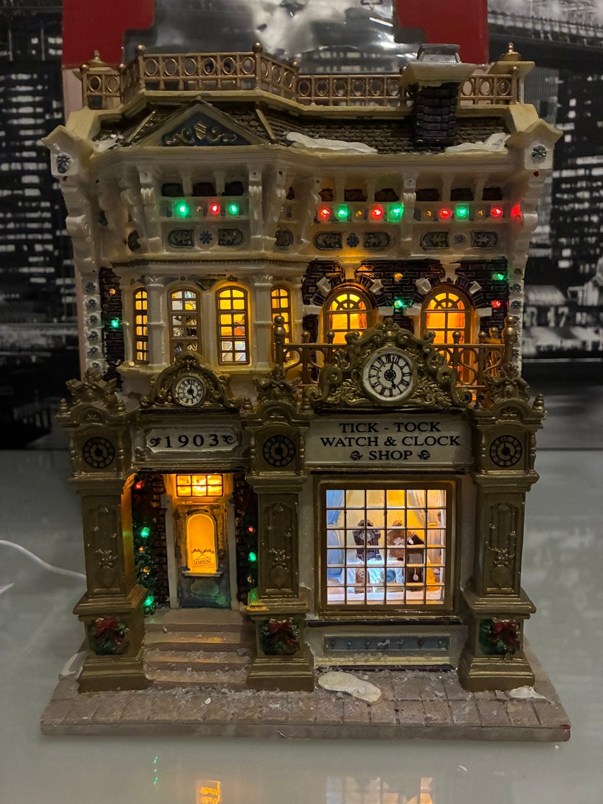 Lemax facade Tick tock watch & clock shop, Ophalen, Gebruikt