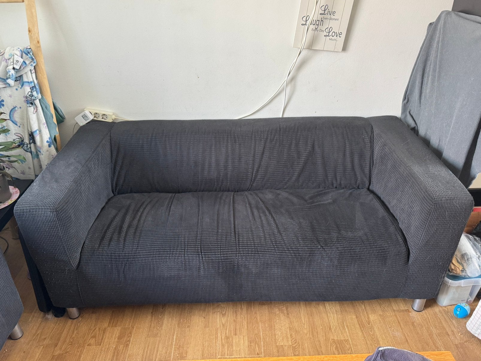 Klippan bank zwart 2x, Huis en Inrichting, Ophalen, Gebruikt, 150 tot 200 cm, Tweepersoons