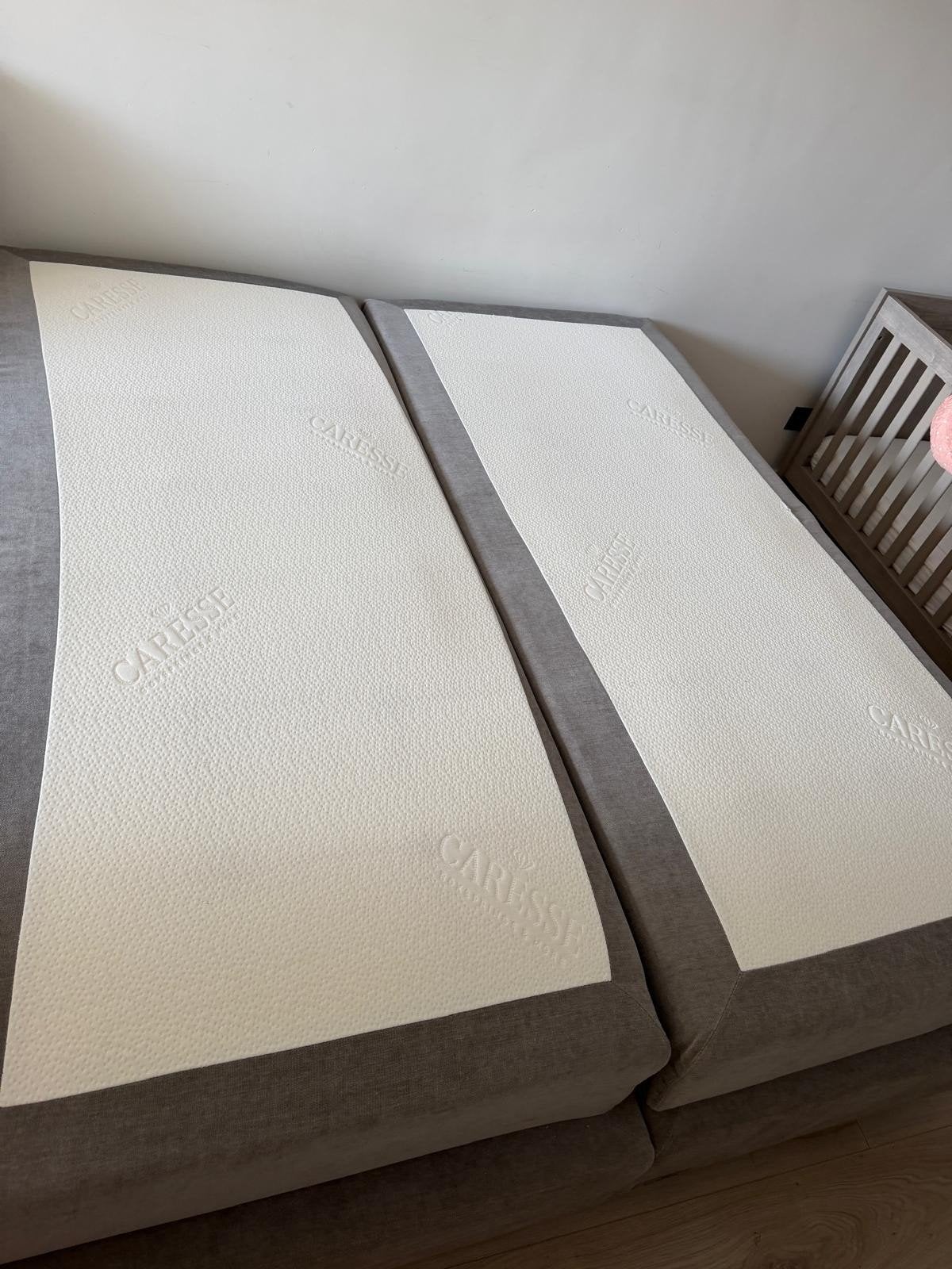 Zo goed als nieuw boxspring bed 160x200 met matras, Ophalen of Verzenden, Zo goed als nieuw, Tweepersoons, 160 cm