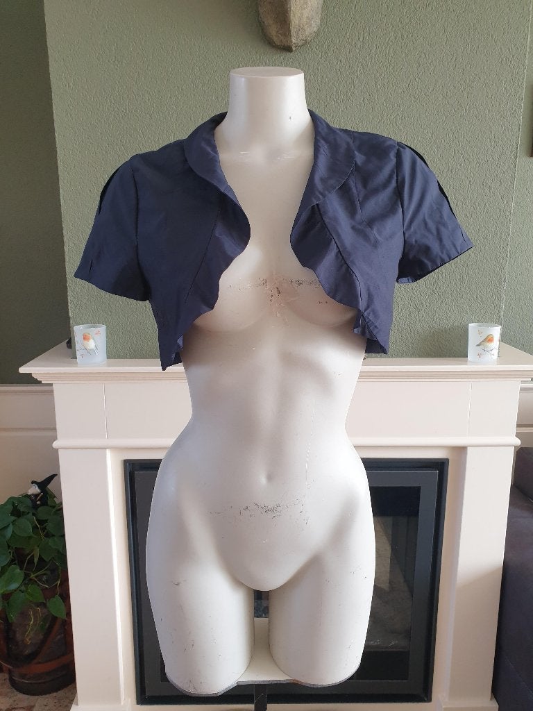 Vera Mont schitterend blauw jasje bolero S 36, Zo goed als nieuw, Jasje, Vera Mont, Maat 36 (S)