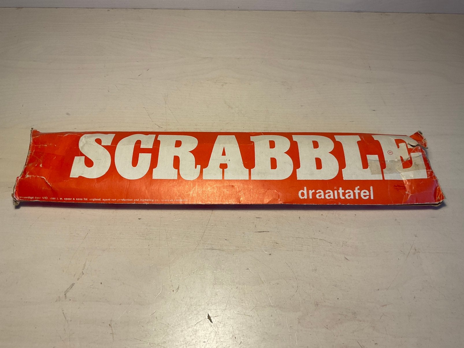 Scrabble draaiplateau in (gehavende) originele doos, Hobby en Vrije tijd, Gezelschapsspellen | Bordspellen, Ophalen of Verzenden