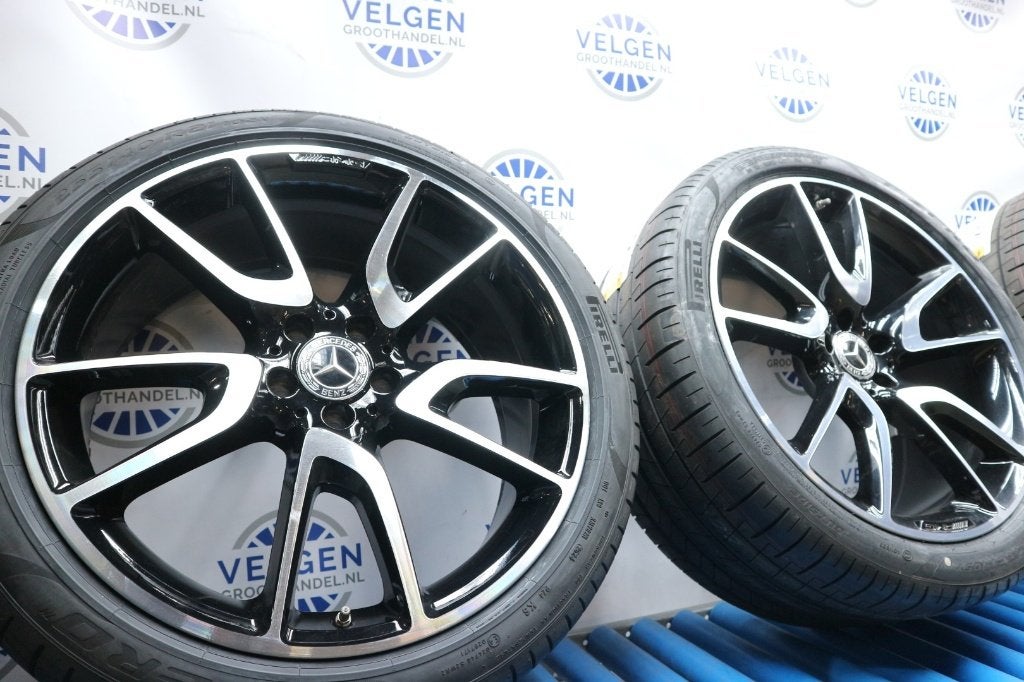 21 inch Mercedes GLC AMG velgen origineel + zomerbanden, Gebruikt, 255 mm, Banden en Velgen, Nvt