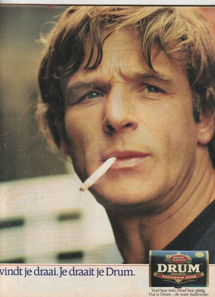 Retro reclame 1985 Drum shag en je vindt je draai, Verzamelen, Retro, Overige typen, Verzenden