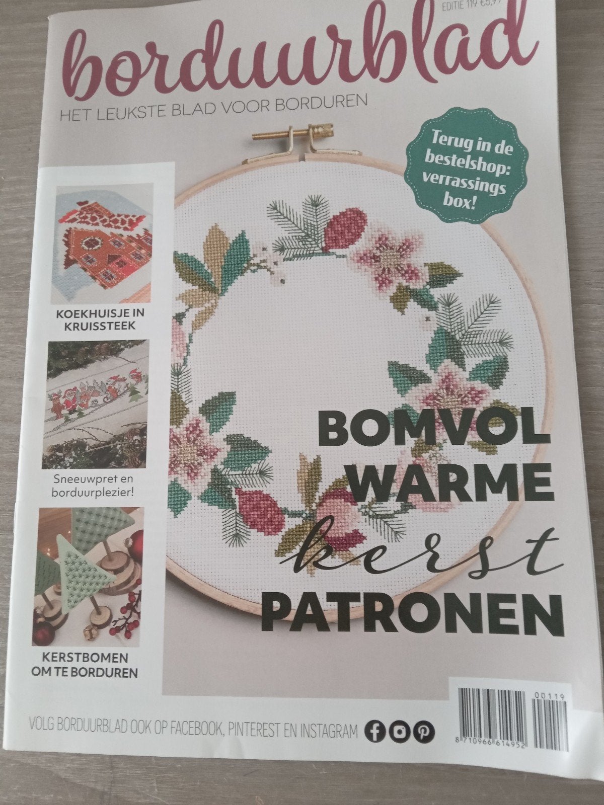 Borduurblad: Bomvol Warme Kerst Patronen, Ophalen of Verzenden, Patroon