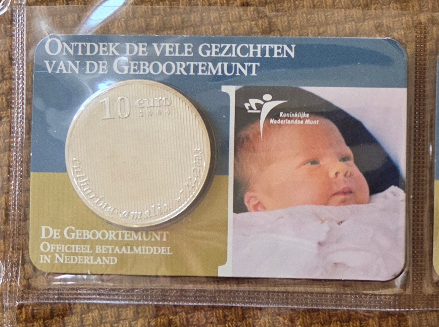 coincard Geboortemunt zilver, Postzegels en Munten, Ophalen of Verzenden, Nederland, Munten