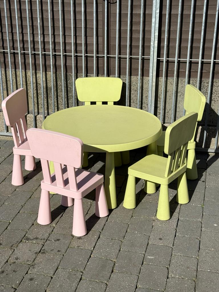 IKEA kindertafel en 5 kinderstoelen mammut, Ophalen, Nieuw, Stoel(en)