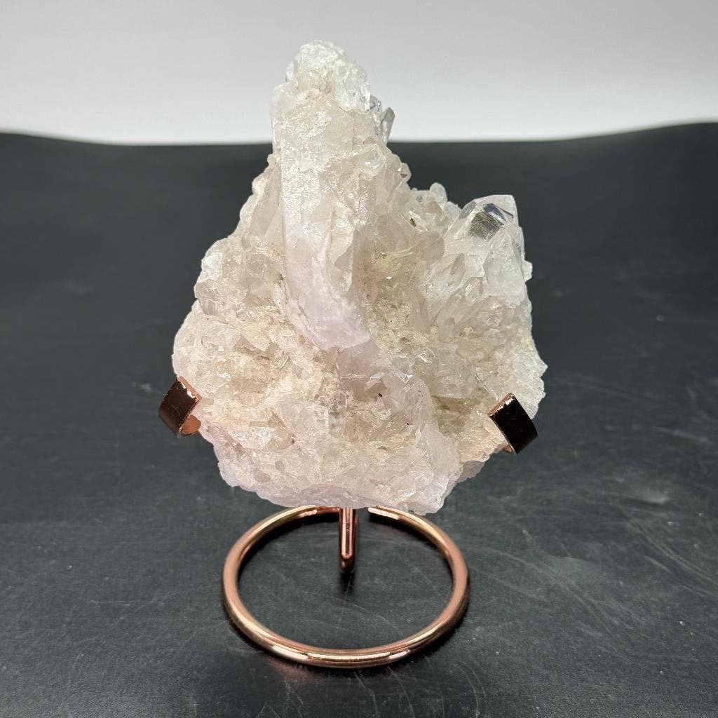 Bergkristal cluster op standaard, Ophalen of Verzenden, Mineraal
