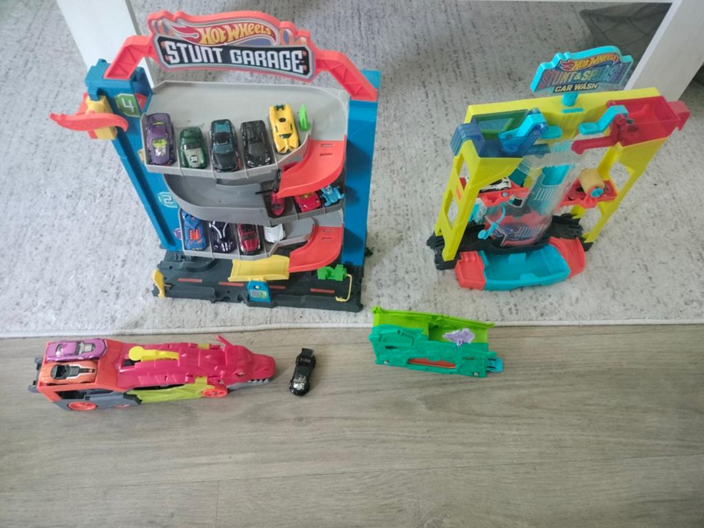 Hot Wheels Stunt Garage, Car Wash & Dragon Launcher, Ophalen, Gebruikt