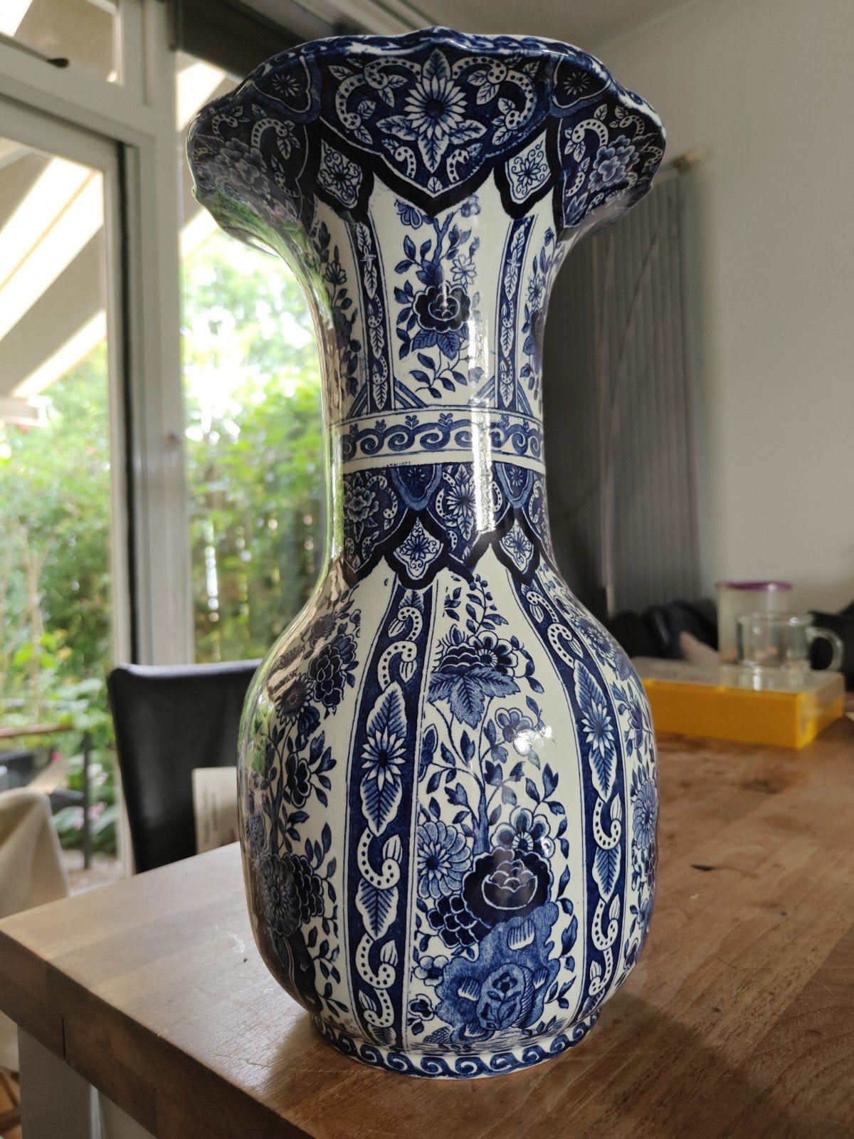 Prachtige Delfts Blauwe Vaas - Royal Sphinx Maastricht, Ophalen of Verzenden