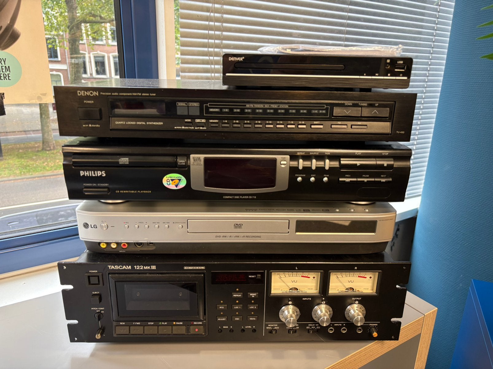 Diverse audio Tascam 122 mkII Philips CD LG dvd-r denon tu, Ophalen