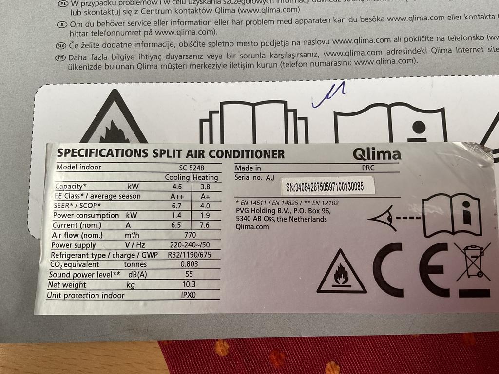 Gebruikte Clima airconditioner, Witgoed en Apparatuur, Airco's, Ophalen, Timer, 3 snelheden of meer, Gebruikt
