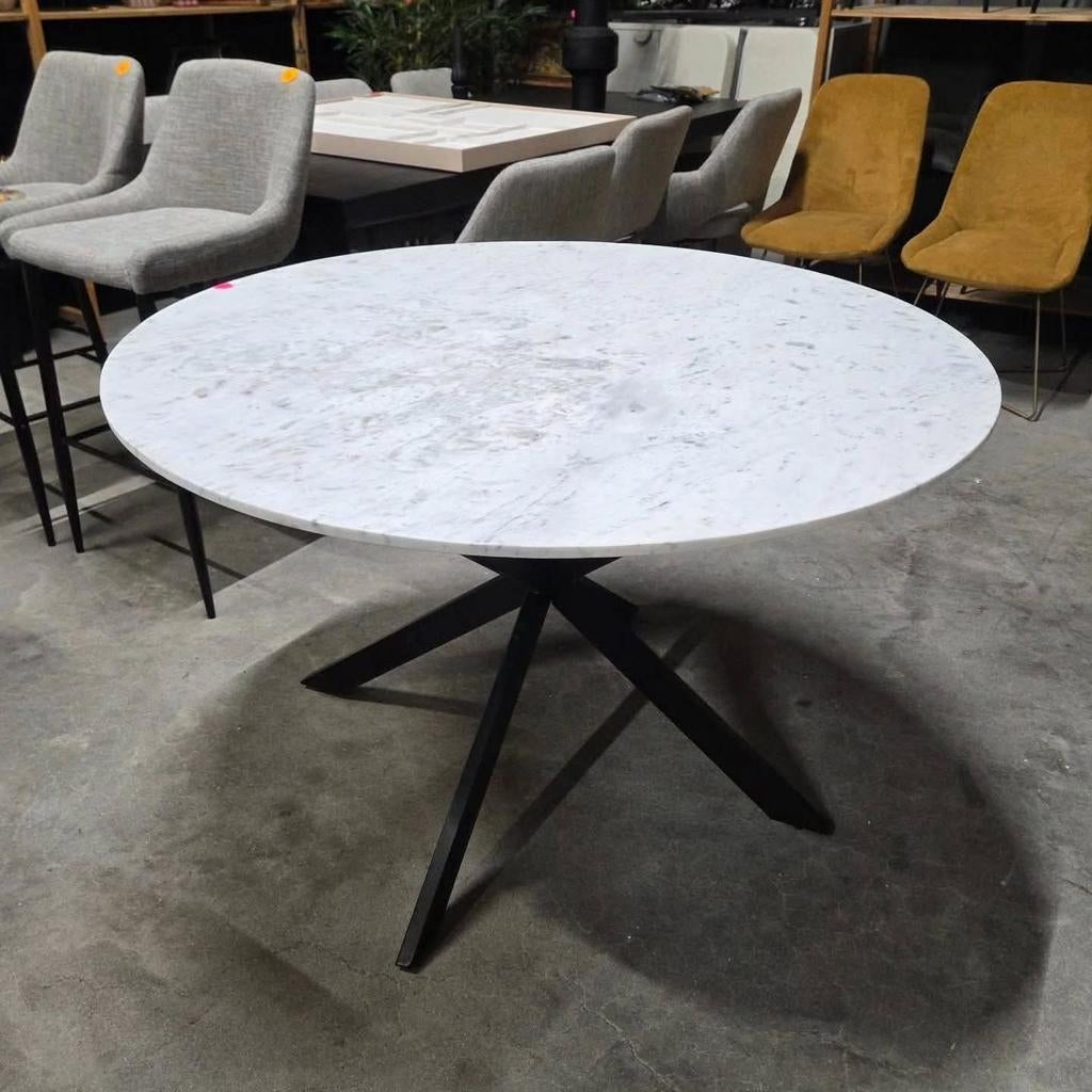 Ronde Wit Marmeren Eettafel Tomochi 120 cm Light & Living, Ophalen