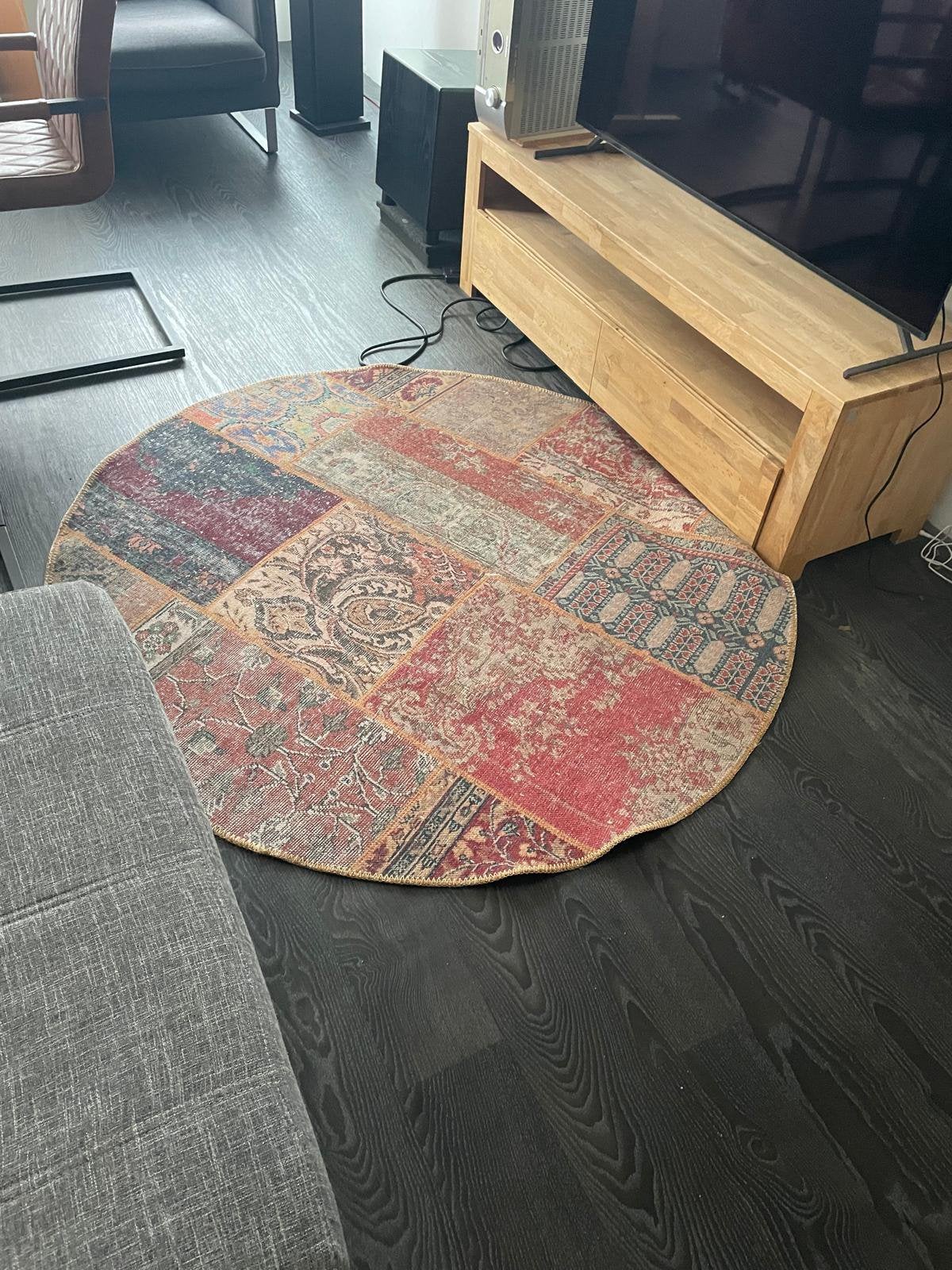 Vloerkleed rond, Huis en Inrichting, Stoffering | Tapijten en Kleden, Ophalen, Zo goed als nieuw, Rond, 150 tot 200 cm