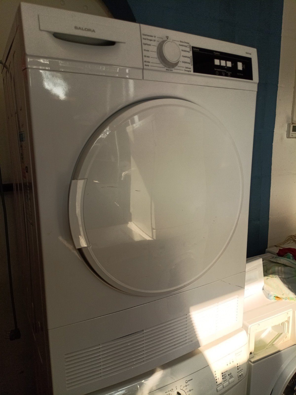 Salora DCH7100 condensdroger ( met garantie ), Witgoed en Apparatuur, Wasdrogers, 6 tot 8 kg, Anti-kreukfase, Ophalen of Verzenden