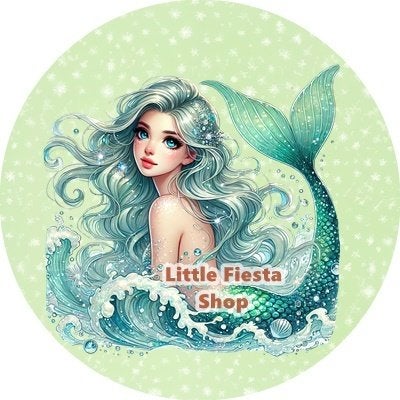 L2472 icing frosting zeemeermin 20cm eetbare taart print, Ophalen of Verzenden, Nieuw, Taarten, Versiering