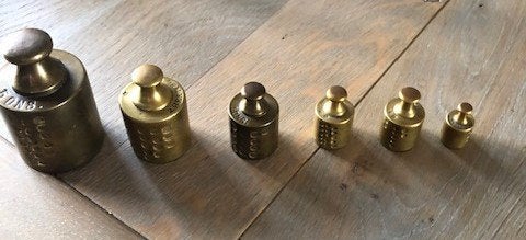Oude koperen gewichtjes, Antiek en Kunst, Antiek | Koper en Brons, Ophalen of Verzenden, Koper