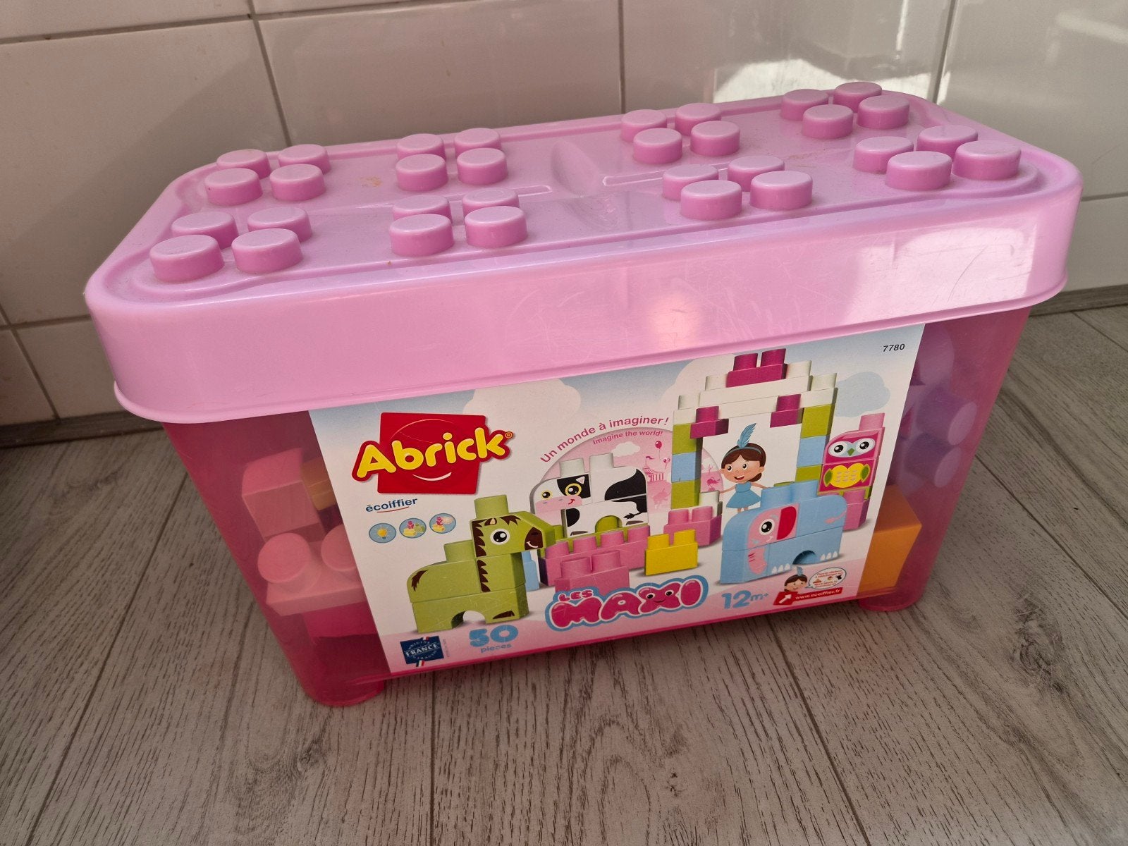 Abrick Les Maxi bouwblokken in handige opbergdoos, Ophalen of Verzenden, Zo goed als nieuw, Abrick