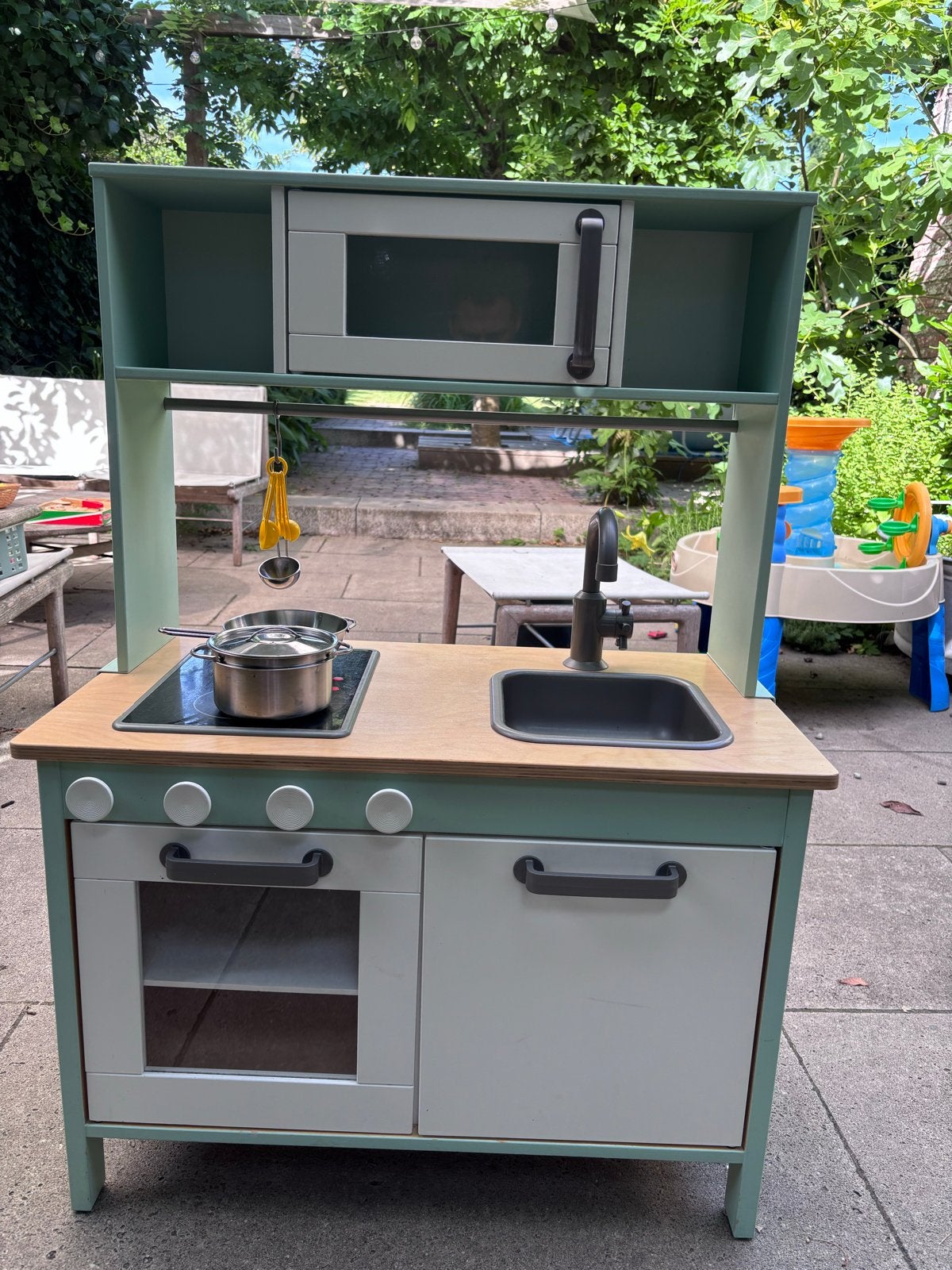 Gepimpte IKEA Speelkeuken met Accessoires en Schoolbord, Ophalen, Gebruikt, Hout, Speelkeuken