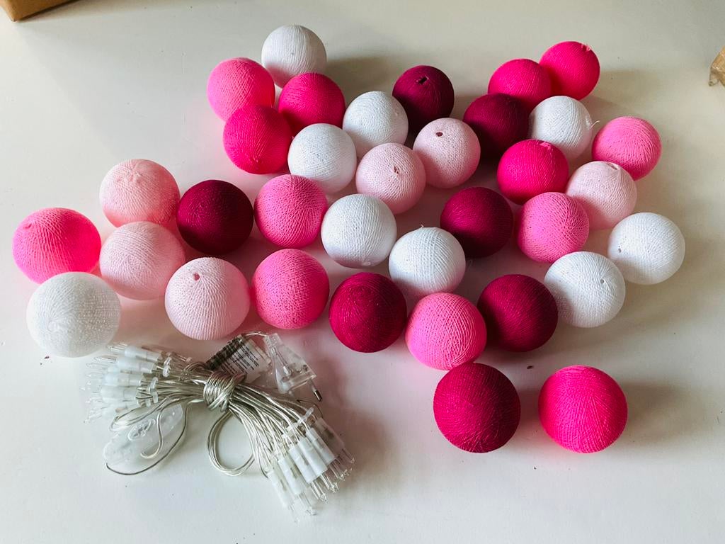 Cotton ball lights lichtslinger 35 lampjes, Kinderen en Baby's, Kinderkamer | Inrichting en Decoratie, Ophalen of Verzenden, Zo goed als nieuw
