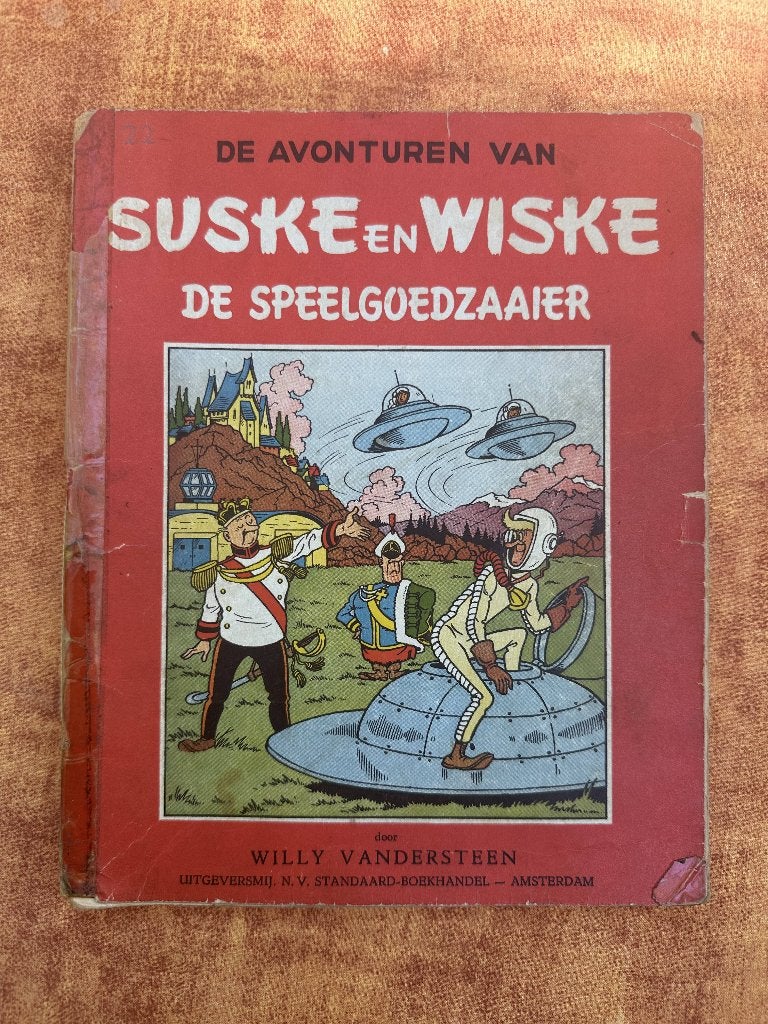 Suske en Wiske - De speelgoedzaaier (eerste druk 1955), Gelezen, Willy Vandersteen, Eén stripboek, Ophalen of Verzenden