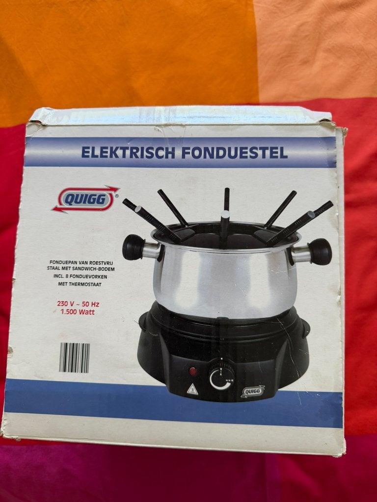 Quigg elektrisch fonduestel, Ophalen of Verzenden, Zo goed als nieuw, Elektrisch, Fondueset