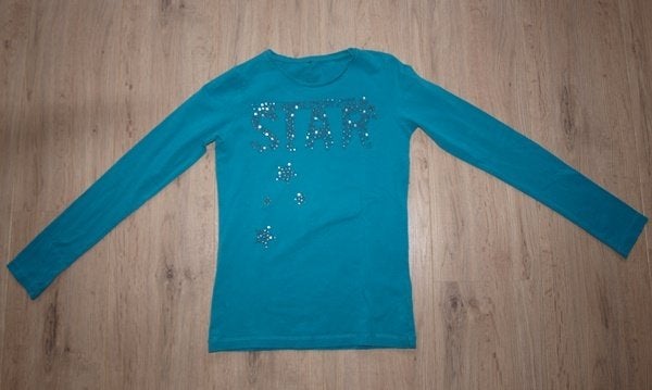 Blauwe Longsleeve 'Star' van Name It (146-152), Gebruikt, Meisje, Ophalen of Verzenden, Shirt of Longsleeve