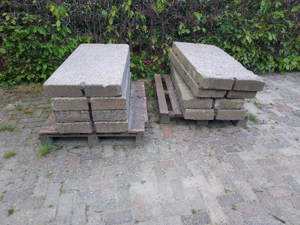 Betonplaten 65 x 130, Tuin en Terras, Tegels en Klinkers, Ophalen, Gebruikt, Overige typen, 5 tot 10 m²