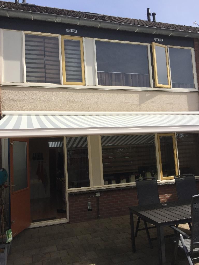 zonnescherm, Tuin en Terras, Zonneschermen, Ophalen, Gebruikt, 450 cm of meer, Elektrisch