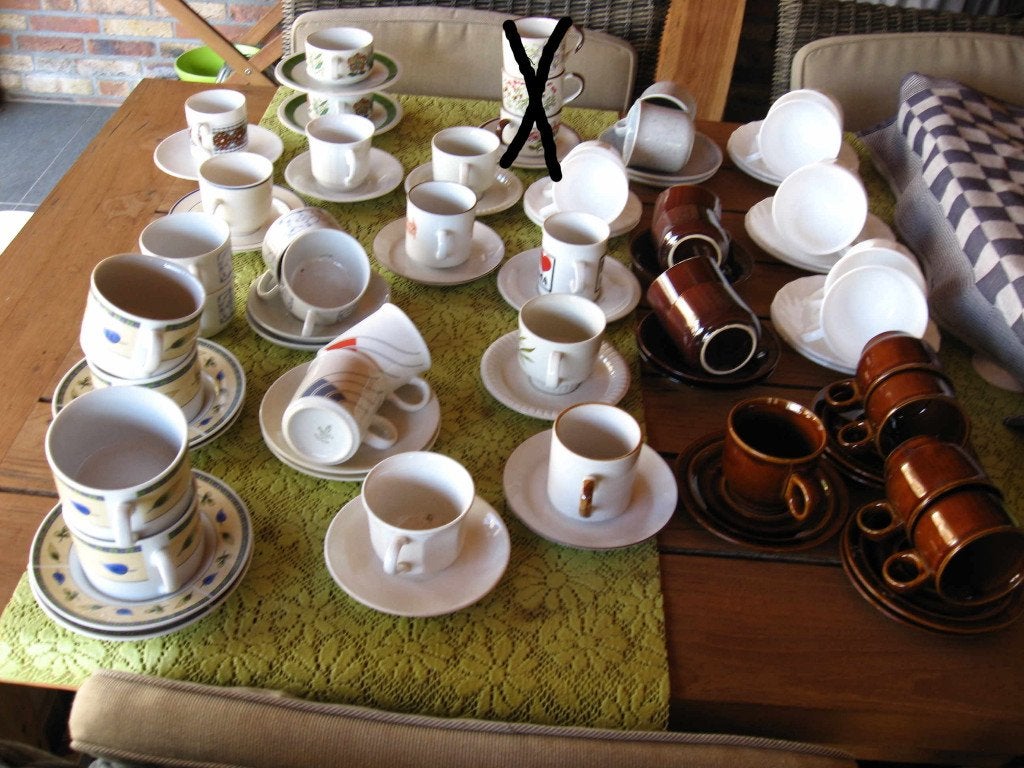 Kop en schotels, Gebruikt, Ophalen of Verzenden, Overige stijlen, Kop(pen) en/of Schotel(s)