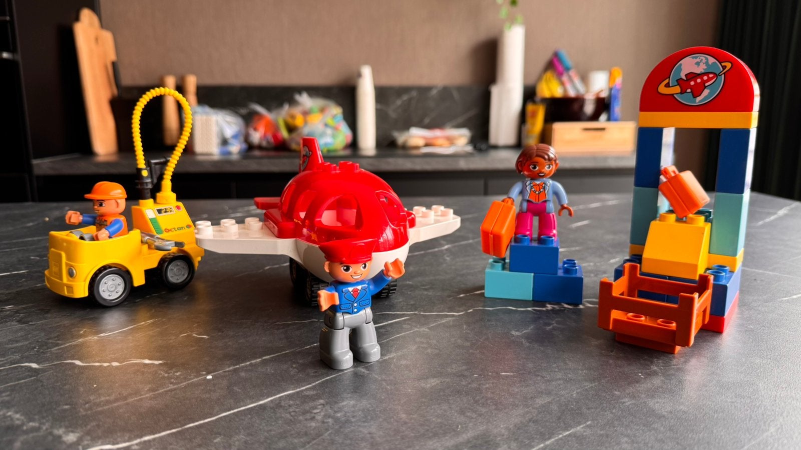 Duplo vliegtuig sets, Ophalen, Gebruikt
