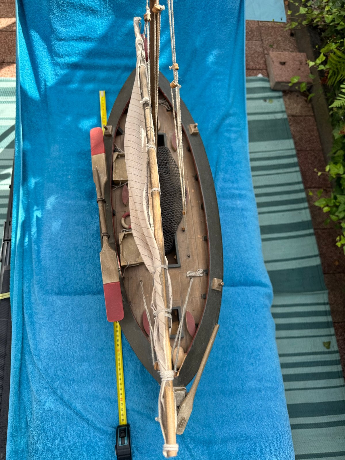 Decoratief houten vissersboot model - Handgemaakt, Ophalen, Gebruikt, Groter dan 1:32, Overige merken