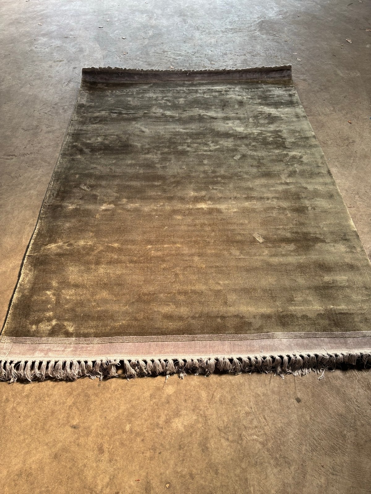 Viscose Vloerkleed 160x230 cm - Modern Design, 150 tot 200 cm, Ophalen of Verzenden, Grijs, Rechthoekig