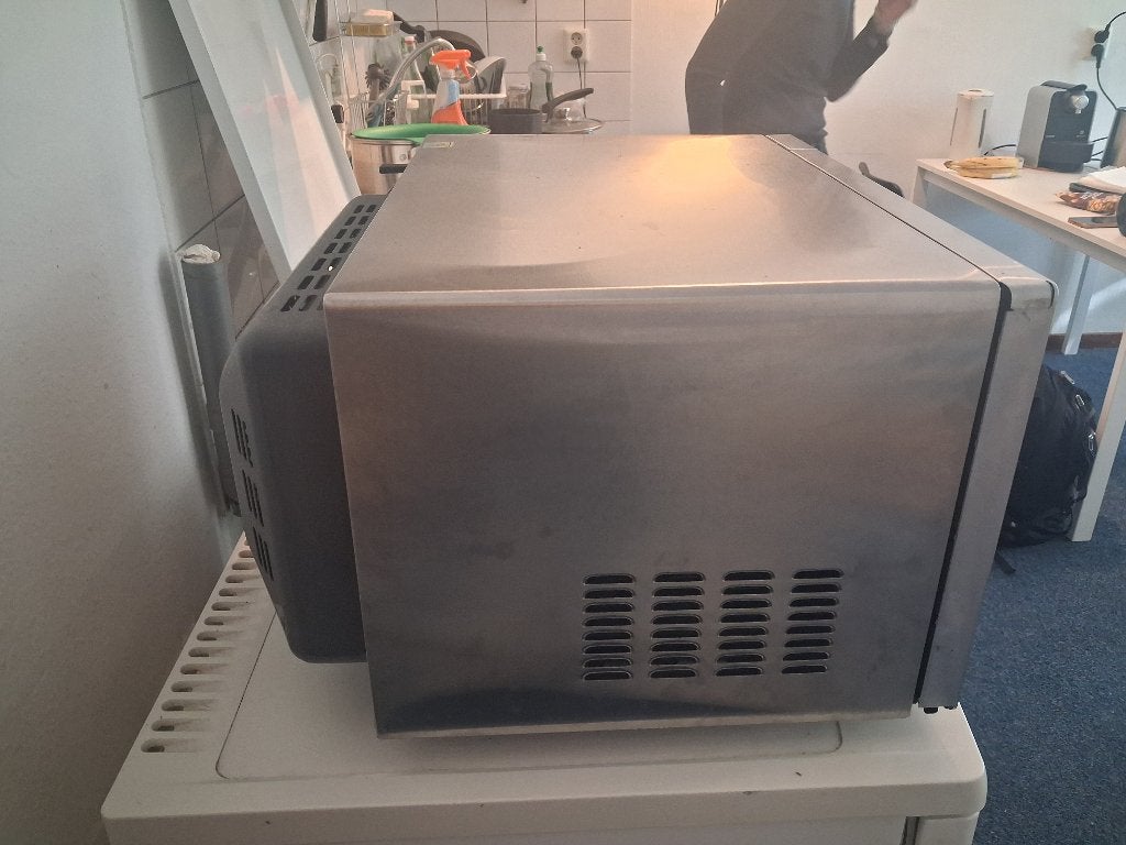 Etna ECM243RVS/E02 Combimagnetron - RVS, Combimagnetron, Gebruikt, Ophalen of Verzenden, Grill