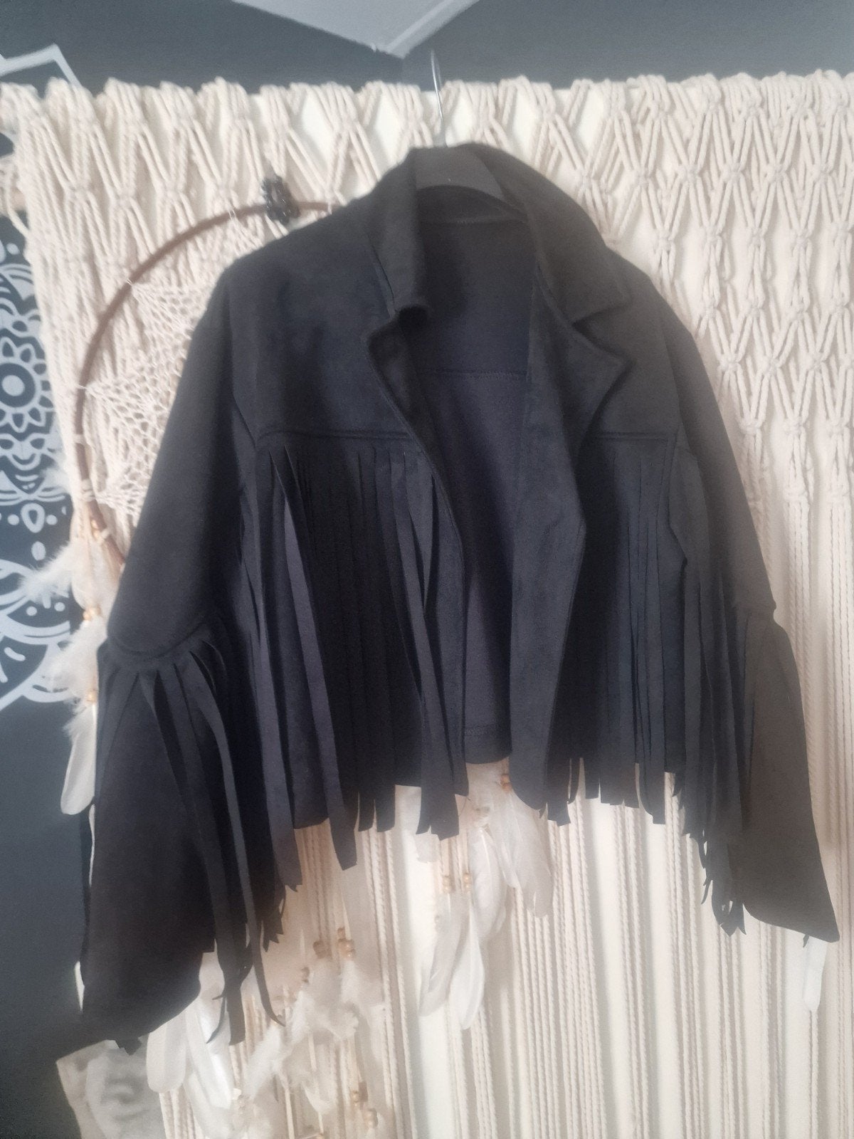 Prachtige aparte boho jas nieuw, Ophalen of Verzenden, Nieuw, Zwart, Jas of Mantel