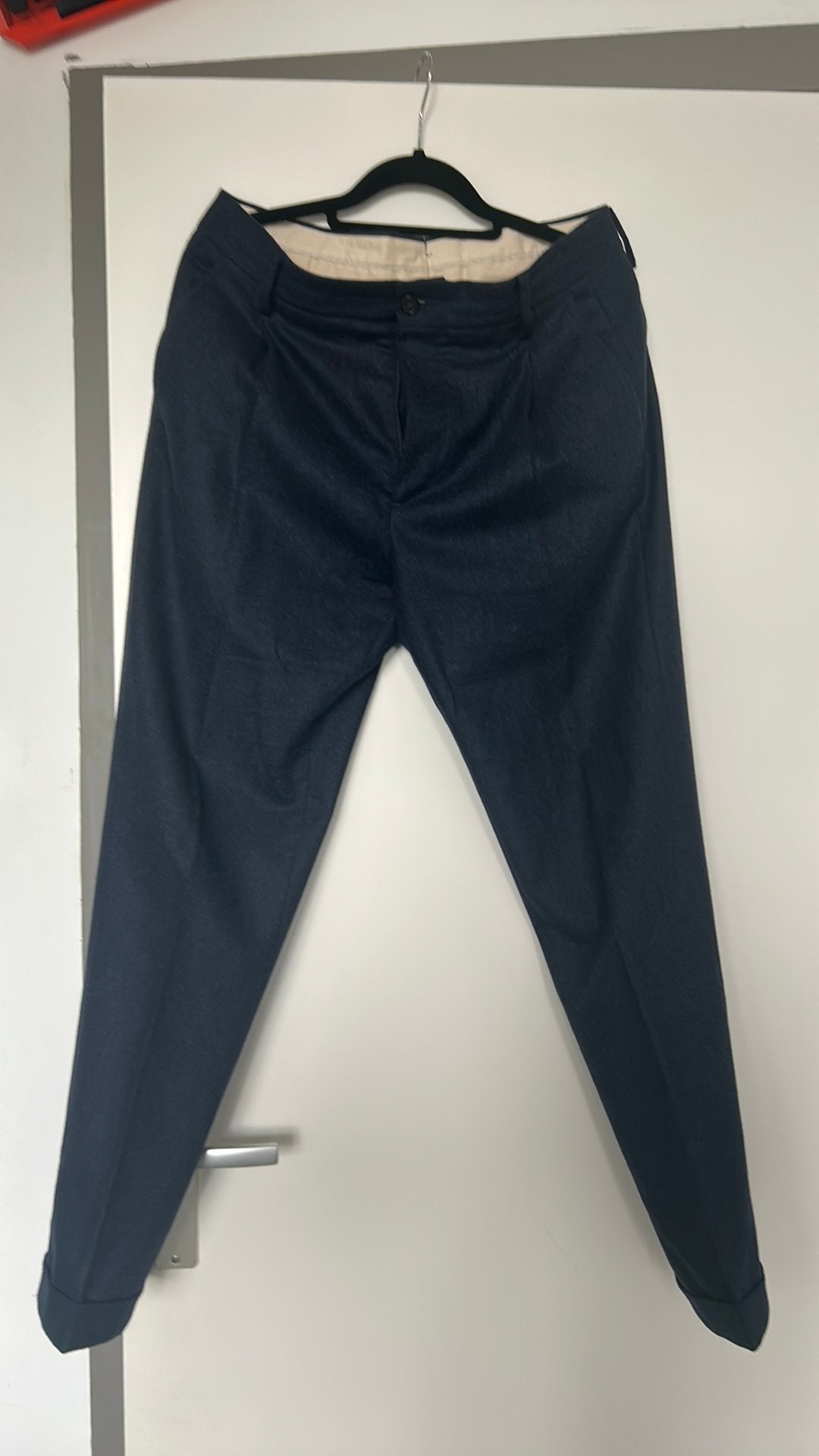 Diep donkerblauwe pantalon 48, Ophalen of Verzenden, Zo goed als nieuw, Maat 48/50 (M), Blauw