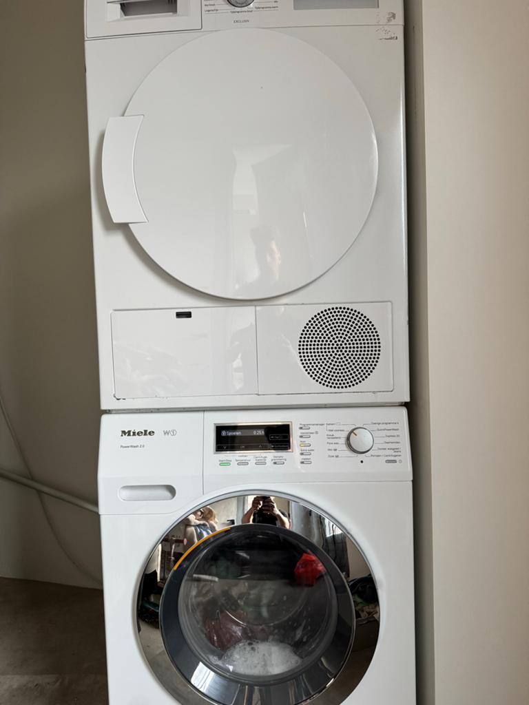 Bosch droger & Miele wasmachine - Goedwerkend, Ophalen, Gebruikt, 1200 tot 1600 toeren, Voorlader