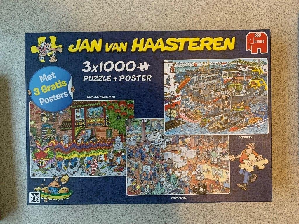 JvHaasteren: chinees nieuwjaar/drukkerij/zeehaven, Ophalen, Meer dan 1500 stukjes, Nieuw, Legpuzzel