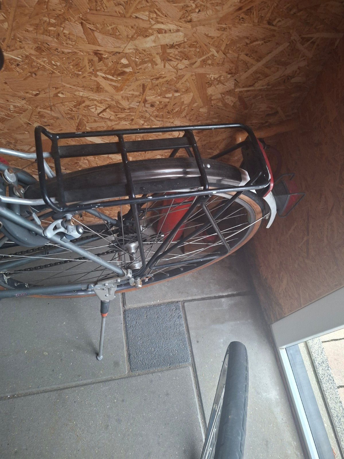 Gebruikte herenfiets met bagagedrager, Overige merken, Gebruikt, Velgrem, Versnellingen