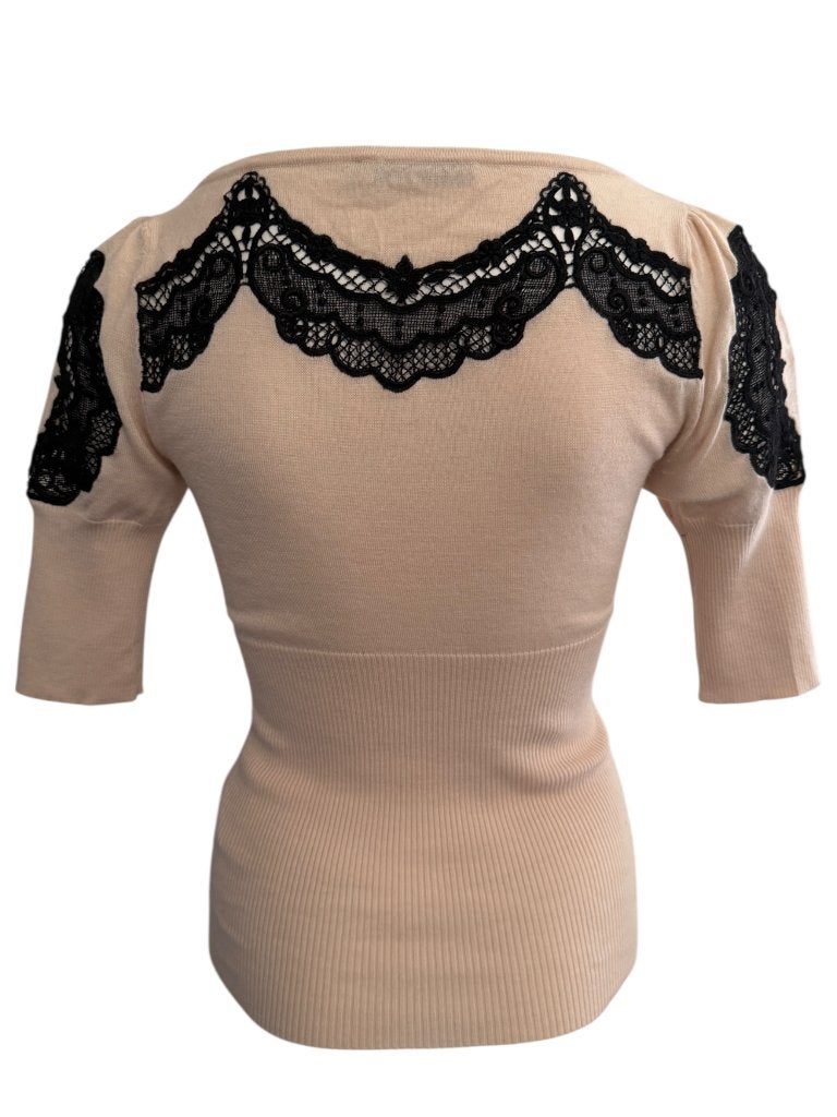 Karen Millen shirt S, Maat 38/40 (M), Beige, Ophalen of Verzenden, Zo goed als nieuw