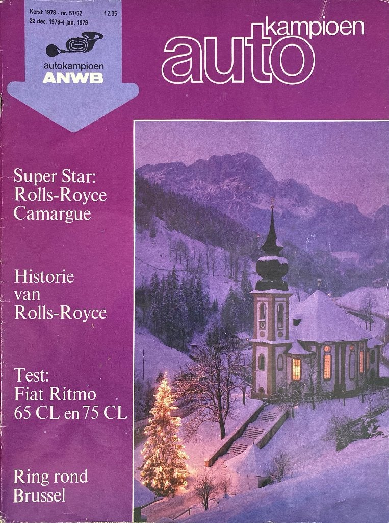 Autokampioen Kerst 1978 - Rolls-Royce & Fiat Ritmo, Gelezen, Ophalen of Verzenden, ANWB, Algemeen