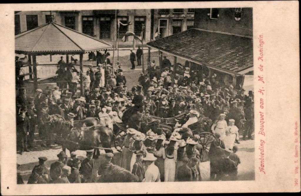 workum, kvr9-4500 H.M. de koningin, Verzenden, Voor 1920, Ongelopen, Friesland