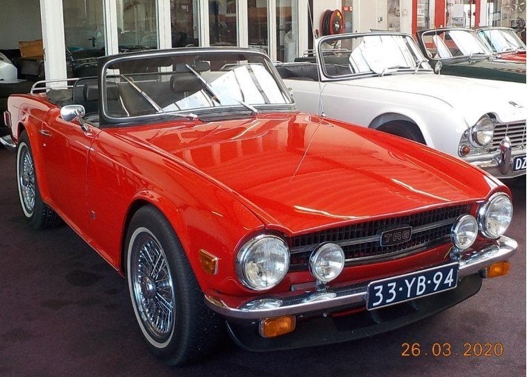 Triumph TR6 2.5 Hardtop Overdrive 1975 Rood, TR6, Zwart, 2498 cc, Particulier
