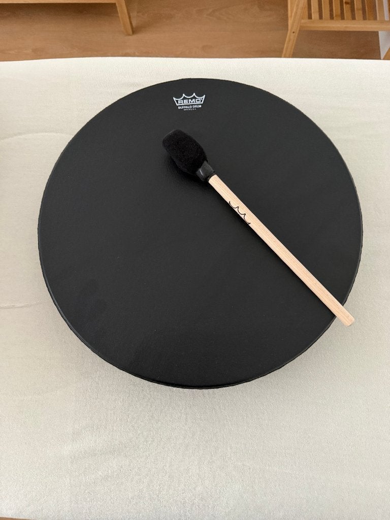 Drum Reno zwart met klopper, Ophalen, Zo goed als nieuw