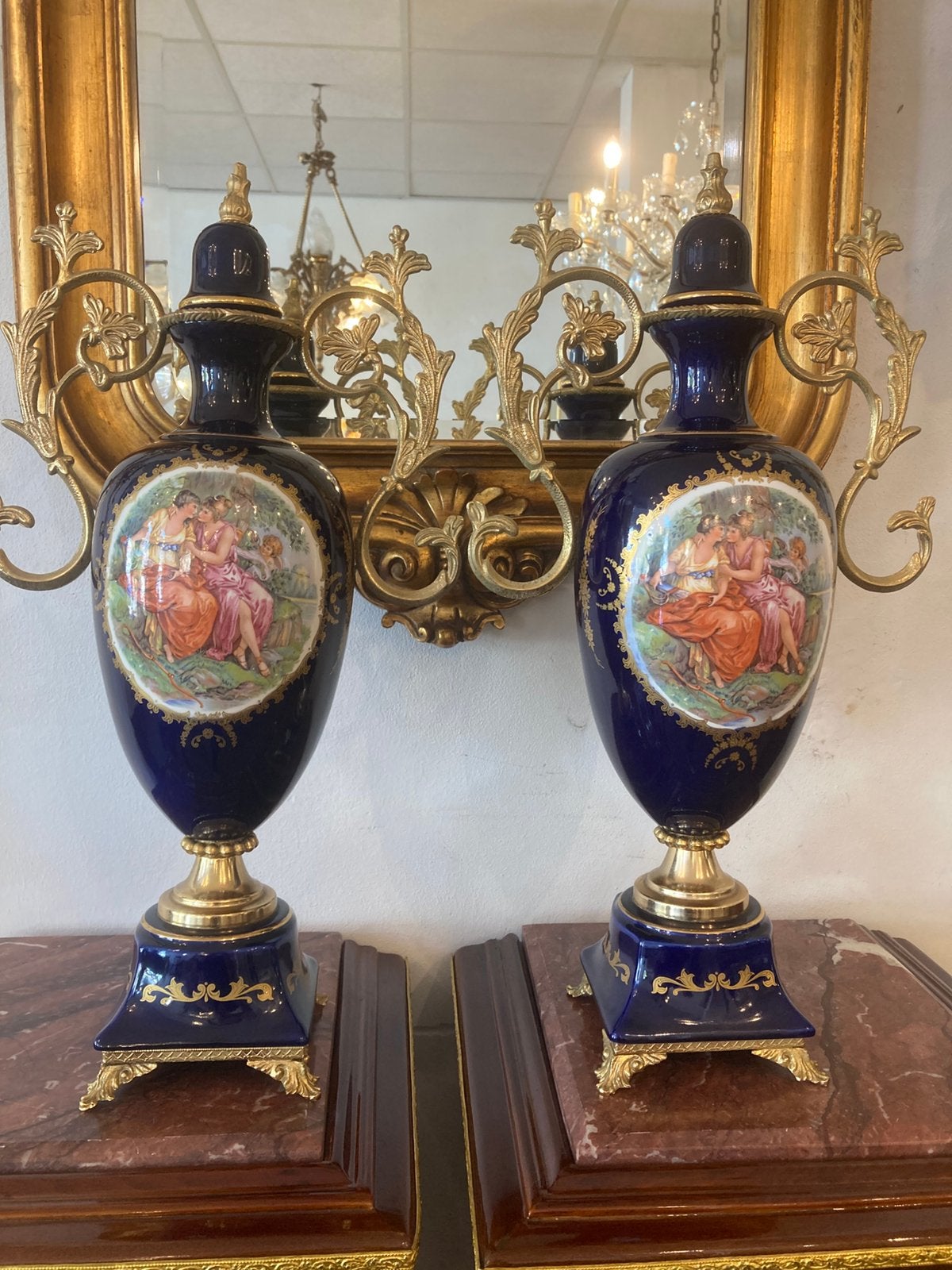 Limoges koppel vazen 50 cm hoog, Ophalen