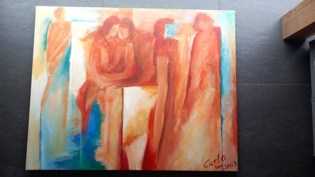 modern schilderij, Ophalen, Abstract, Acrylverf, Op houten frame