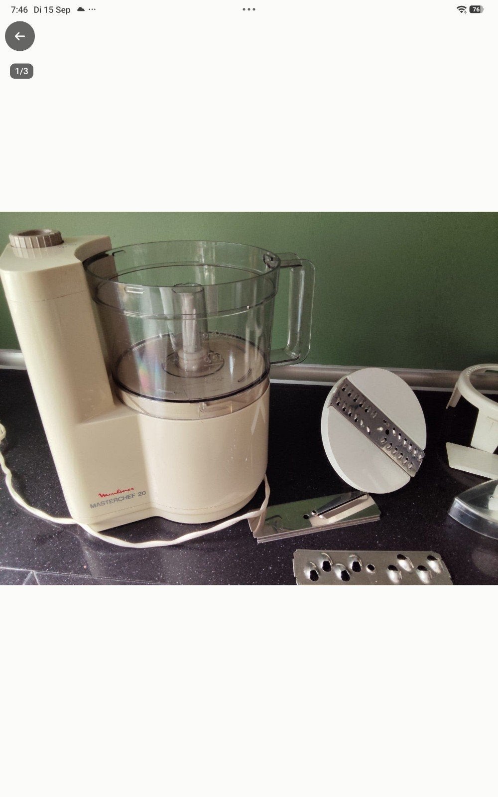 moulinex masterchef 2Deze Moulinex Masterchef 20 keukenmachi, Ophalen