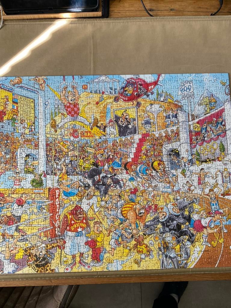 Wasgij puzzel nr 4 olympische spelen, Ophalen of Verzenden, 500 t/m 1500 stukjes, Zo goed als nieuw