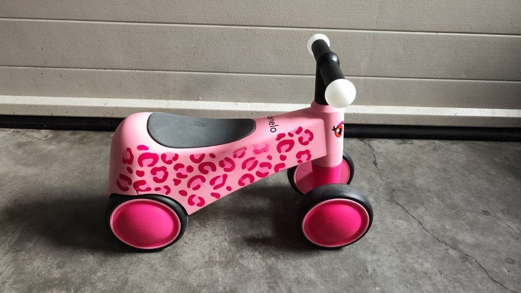 Leuke roze-luipaard loopfiets, Ophalen of Verzenden, Gebruikt, Loopfiets